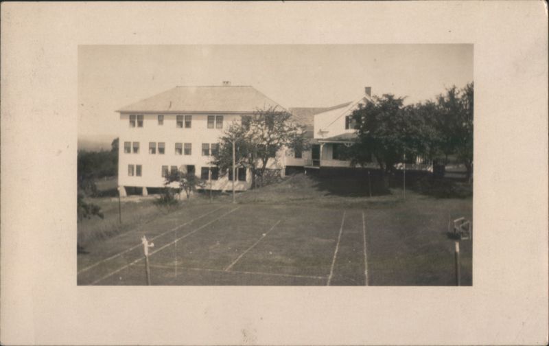 Large White Building with Tennis Court Norway Maine