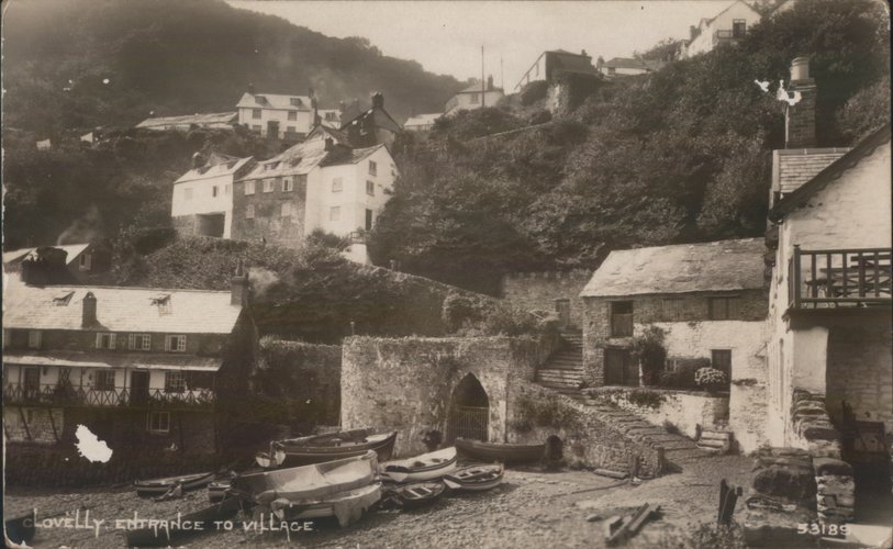 Entrance to Clovelly Village, Devon United Kingdom