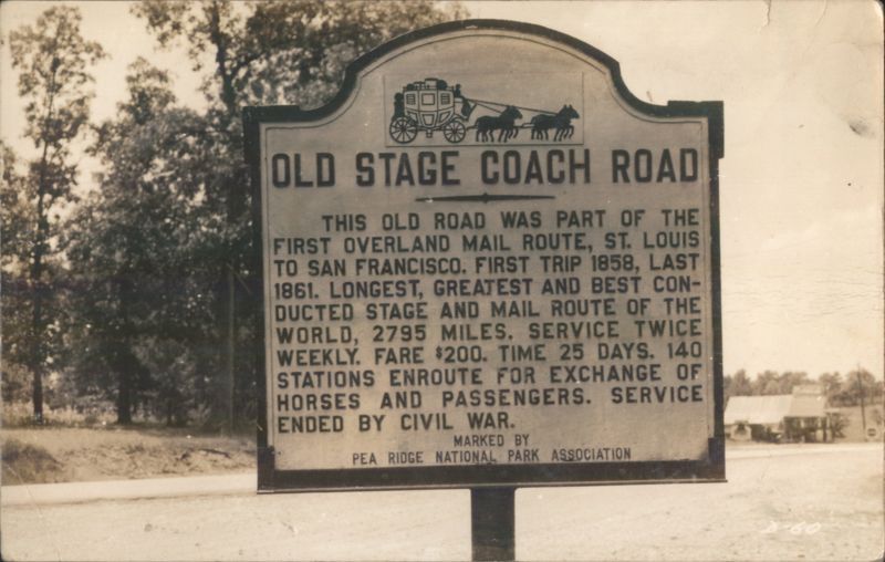Old Stage Coach Road Historical Marker Pea Ridge Arkansas