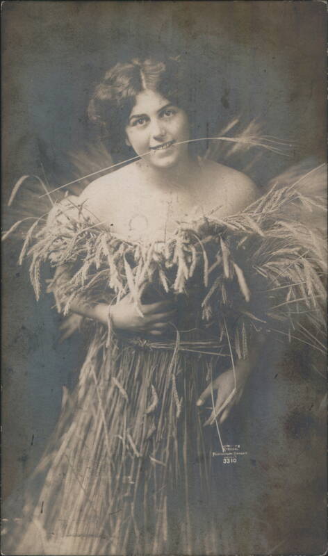 Woman Holding Sheaves of Wheat Beacon Lighting Co. Pittsburgh Pennsylvania