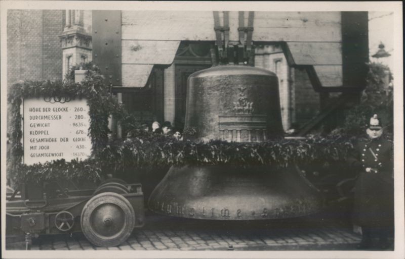 1936 Olympic Bell with Brandenburg Gate Relief Berlin Germany