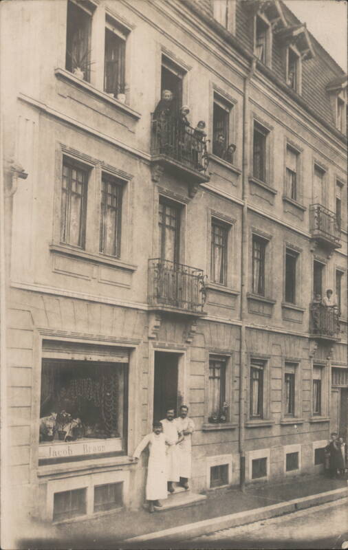 Jacob Braun Butcher Shop with Staff and Residents Men