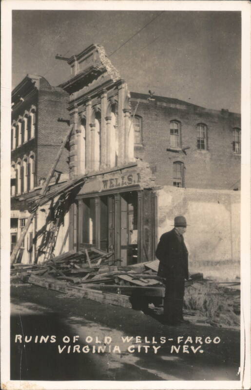 Ruins of Old Wells-Fargo Building Virginia City Nevada