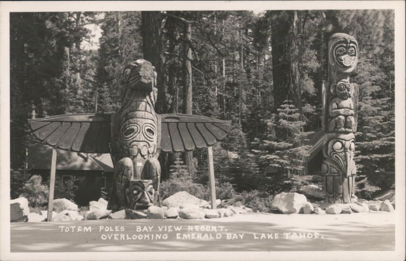 Totem Poles at Bay View Resort, Emerald Bay, Lake Tahoe California