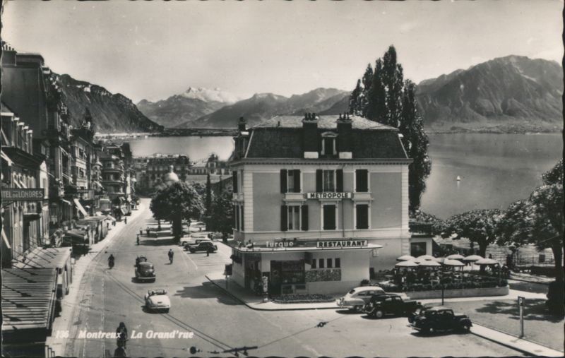 La Grand'rue and Restaurant Metropole, Montreux Switzerland