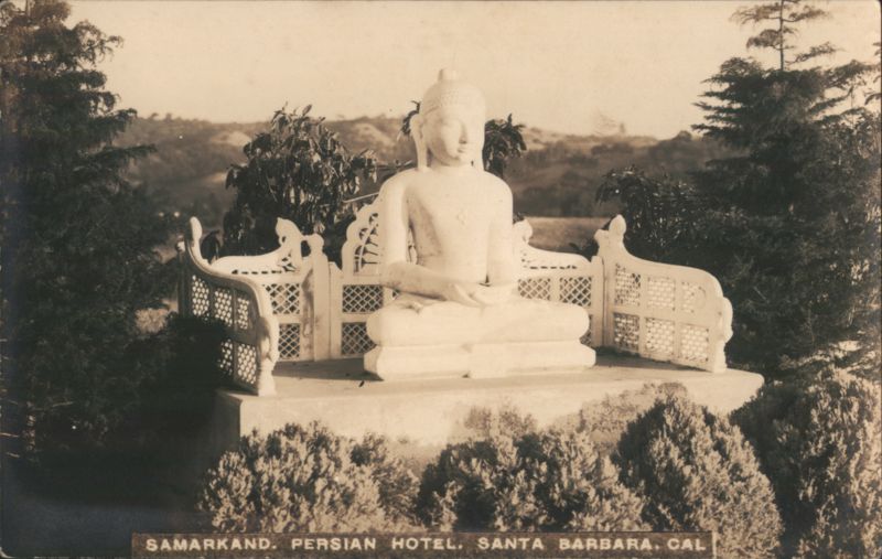Buddha Statue at Samarkand Persian Hotel Santa Barbara California