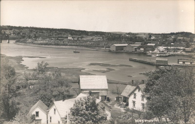 Weymouth, Nova Scotia Waterfront and Harbor View NS Canada