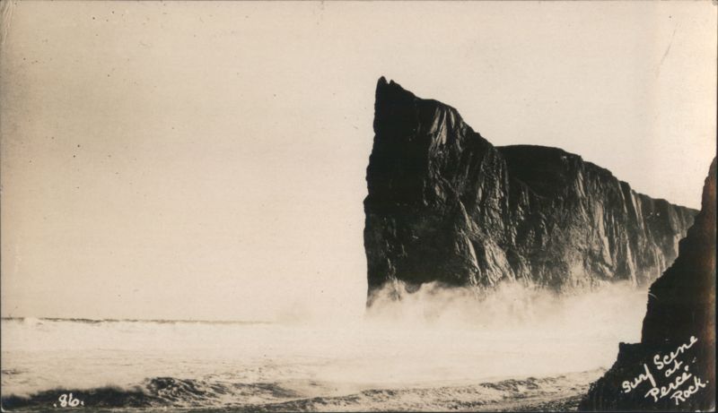 Surf Scene at Percé Rock QC Canada Quebec
