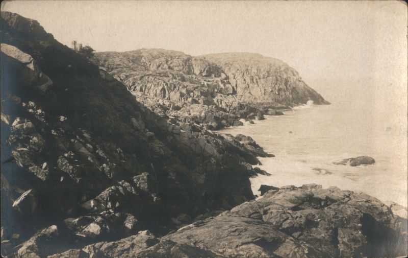 Rocky Coastline and Ocean Surf Boothbay Harbor Maine