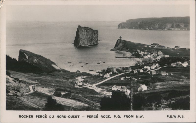 Percé Rock from the Northwest QC Canada Quebec