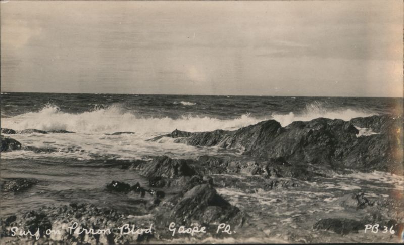 Surf on Perron Boulevard, Gaspe QC Canada Quebec