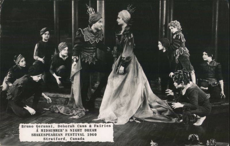 Bruno Gerussi and Deborah Cass in A Midsummer Night's Dream Stratford ON Canada