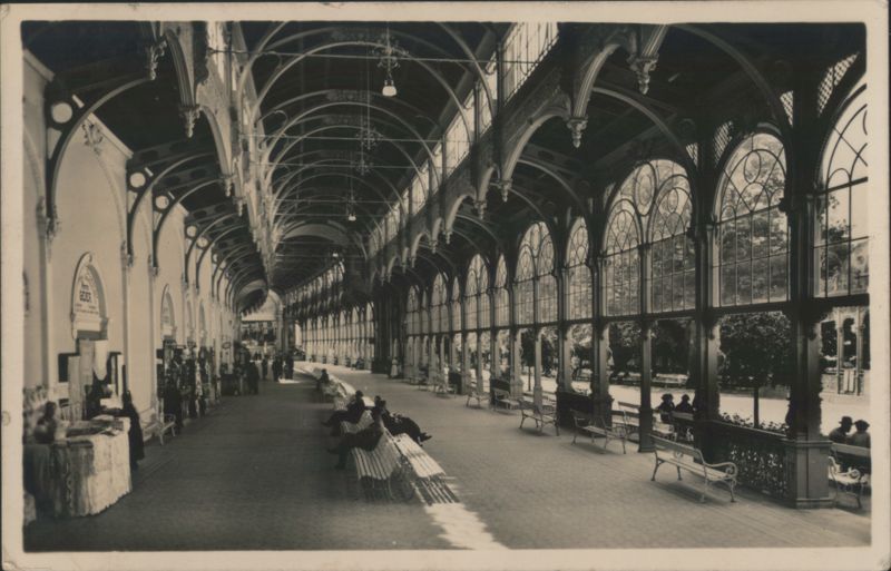 Innere Kreuzbrunnkolonnade, Marienbad Czechoslovakia