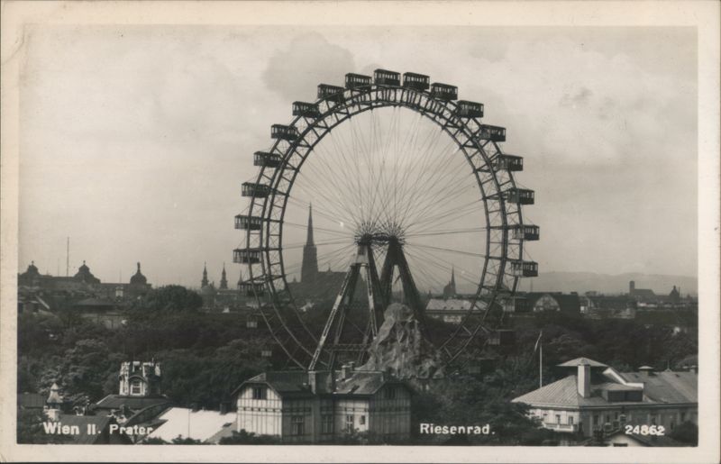 Riesenrad Ferris Wheel in Prater, Vienna Austria