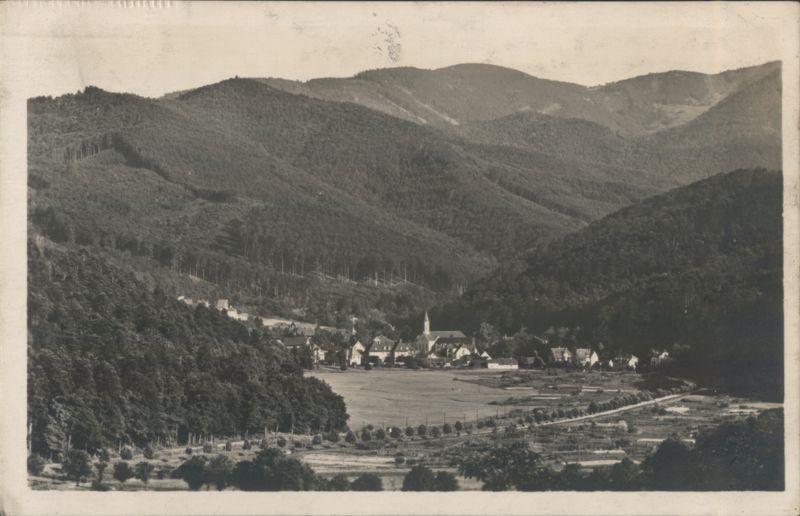 Mountain Valley Village with Church Steeple Freiburg im Breisgau Germany