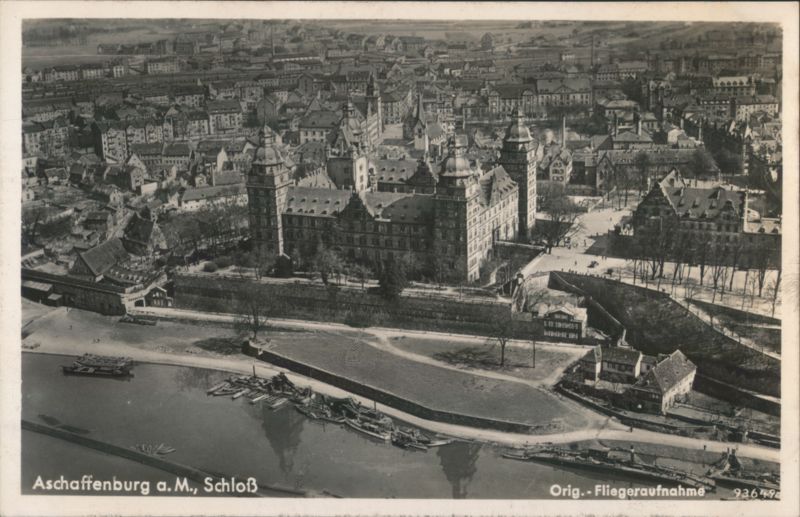 Schloss Johannisburg Aerial View, Aschaffenburg Germany