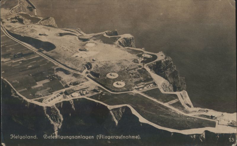 Helgoland Befestigungsanlagen Fliegeraufnahme Germany