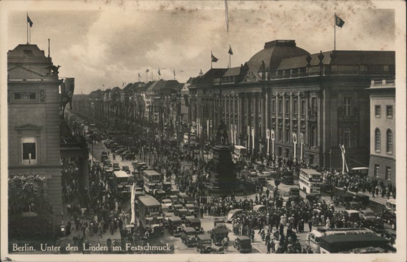 Unter den Linden in Olympic Ornament, Berlin Germany
