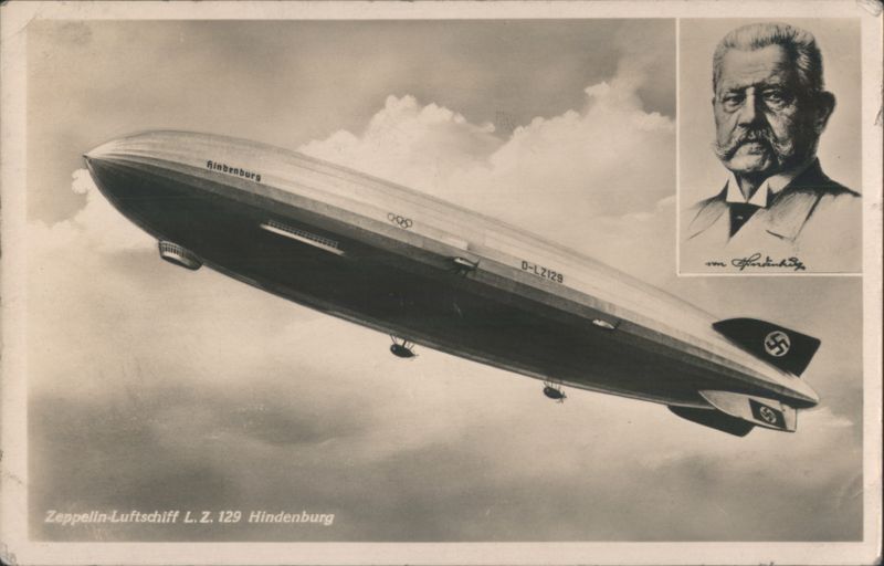 Zeppelin-Luftschiff L.Z. 129 Hindenburg Airship Frankfurt Germany