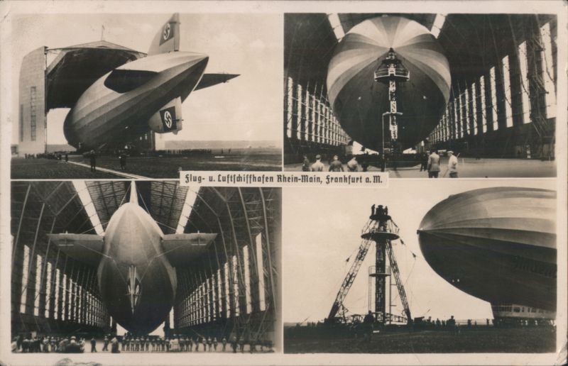 Zeppelin LZ 129 Hindenburg at Rhein-Main Airport Frankfurt Germany