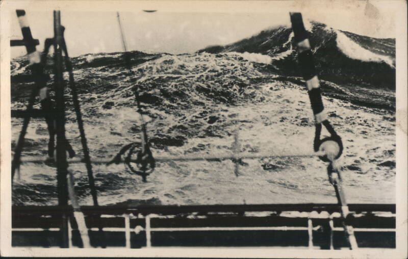 SS Hamburg in Rough Seas Boats, Ships