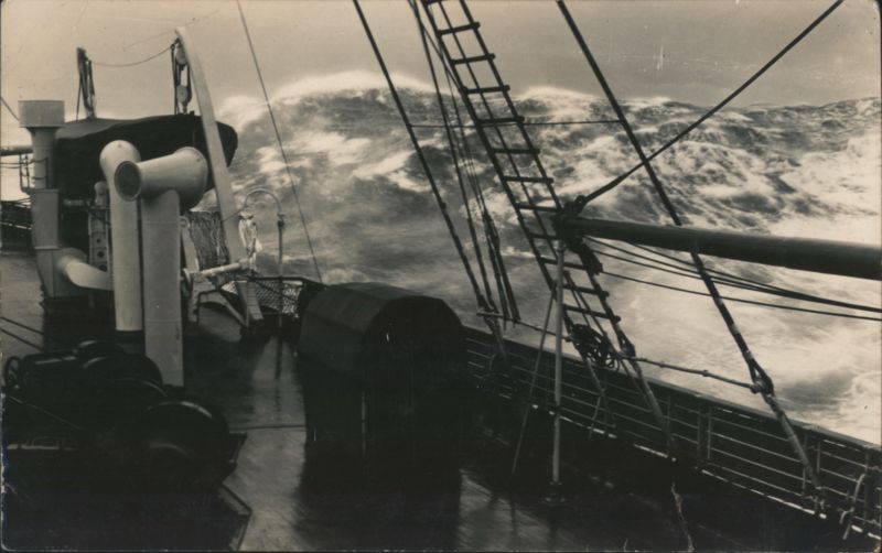 SS Hamburg at Sea in Rough Weather Boats, Ships