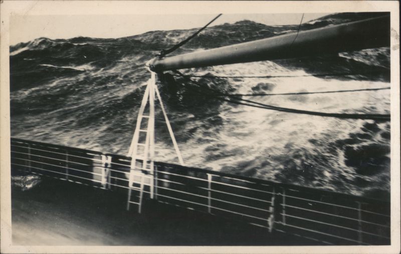 SS Hamburg at Sea in Rough Weather Cruise Ships