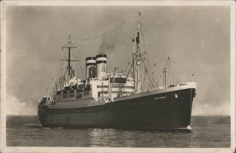 Schnelldampfer New York Hamburg-Amerika Linie Ocean Liner Germany