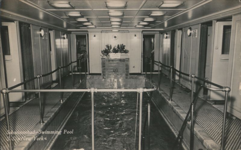 Swimming Pool on the S.S. New York Germany Interiors