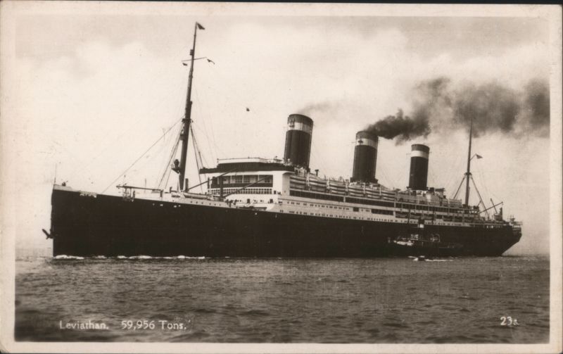 SS Leviathan Ocean Liner 59,956 Tons Cruise Ships