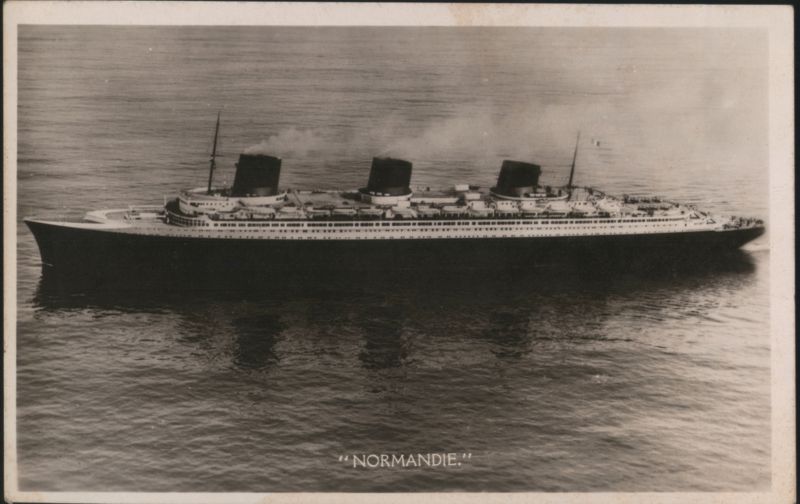 SS Normandie Ocean Liner at Sea France Cruise Ships