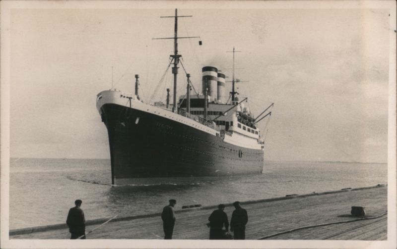 New York Ocean Liner Ship at Dock Cruise Ships