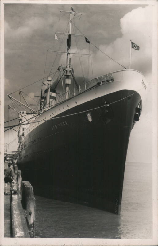 SS New York Ocean Liner at Dock Cruise Ships