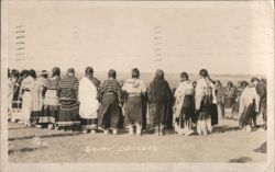 Squaw Dancers, Native American Women in Traditional Dress Postcard