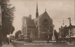 Barnet Church and War Memorial Postcard