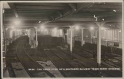 Southern Railway Train Ferry Steamer Train Deck Postcard
