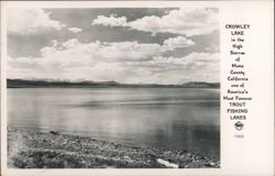 Crowley Lake, High Sierras, Mono County, California Postcard