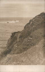 Rocky Coastline with Crashing Waves - Oregon or California? Postcard