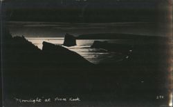 Moonlight at Percé Rock Postcard
