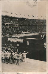 1936 Olympic Games Opening Ceremony in Berlin Postcard