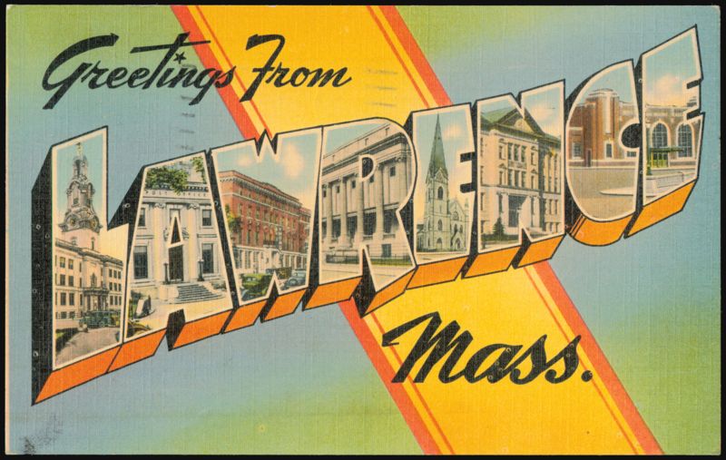 Greetings From Lawrence, Massachusetts Large Letter View