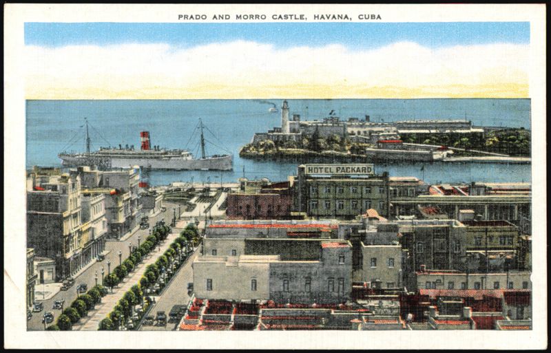 Prado Promenade and Morro Castle, Havana Cuba