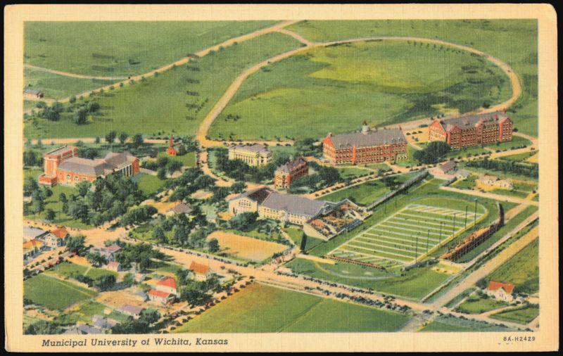 Municipal University of Wichita Campus Aerial View Kansas