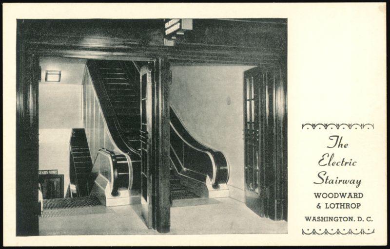 The Electric Stairway, Woodward & Lothrop Department Store Washington District of Columbia