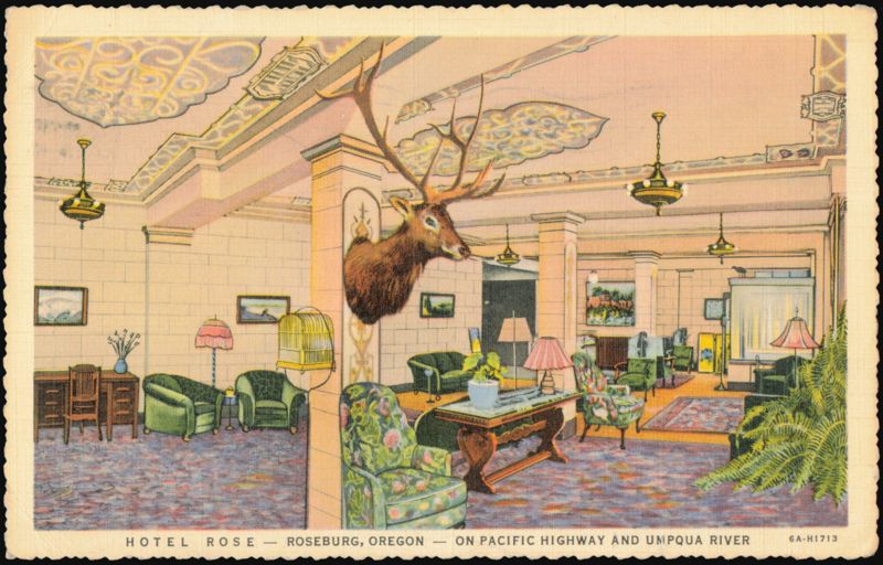 Hotel Rose Lobby, Roseburg, Oregon