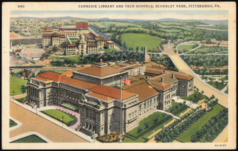 Carnegie Library and Tech Schools, Schenley Park Pittsburgh Pennsylvania