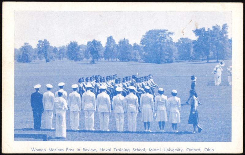 Women Marines Pass in Review, Naval Training School Oxford Ohio