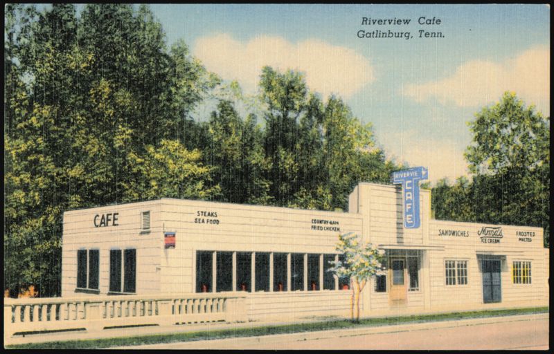 Riverview Cafe, Popular Eating Place in The Smokies Gatlinburg Tennessee