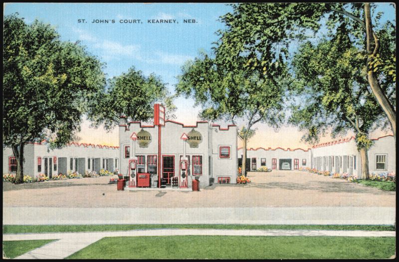 St. John's Court, Shell Gas Station and Cottages Kearney Nebraska