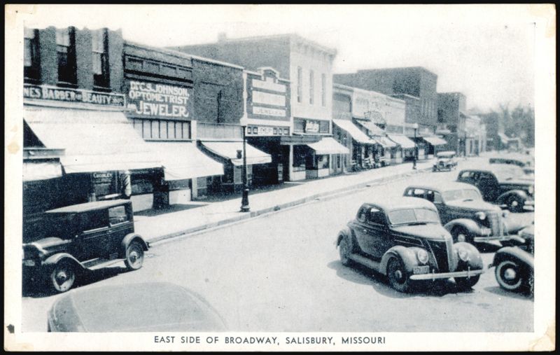 East Side of Broadway Street Scene, Salisbury, Missouri